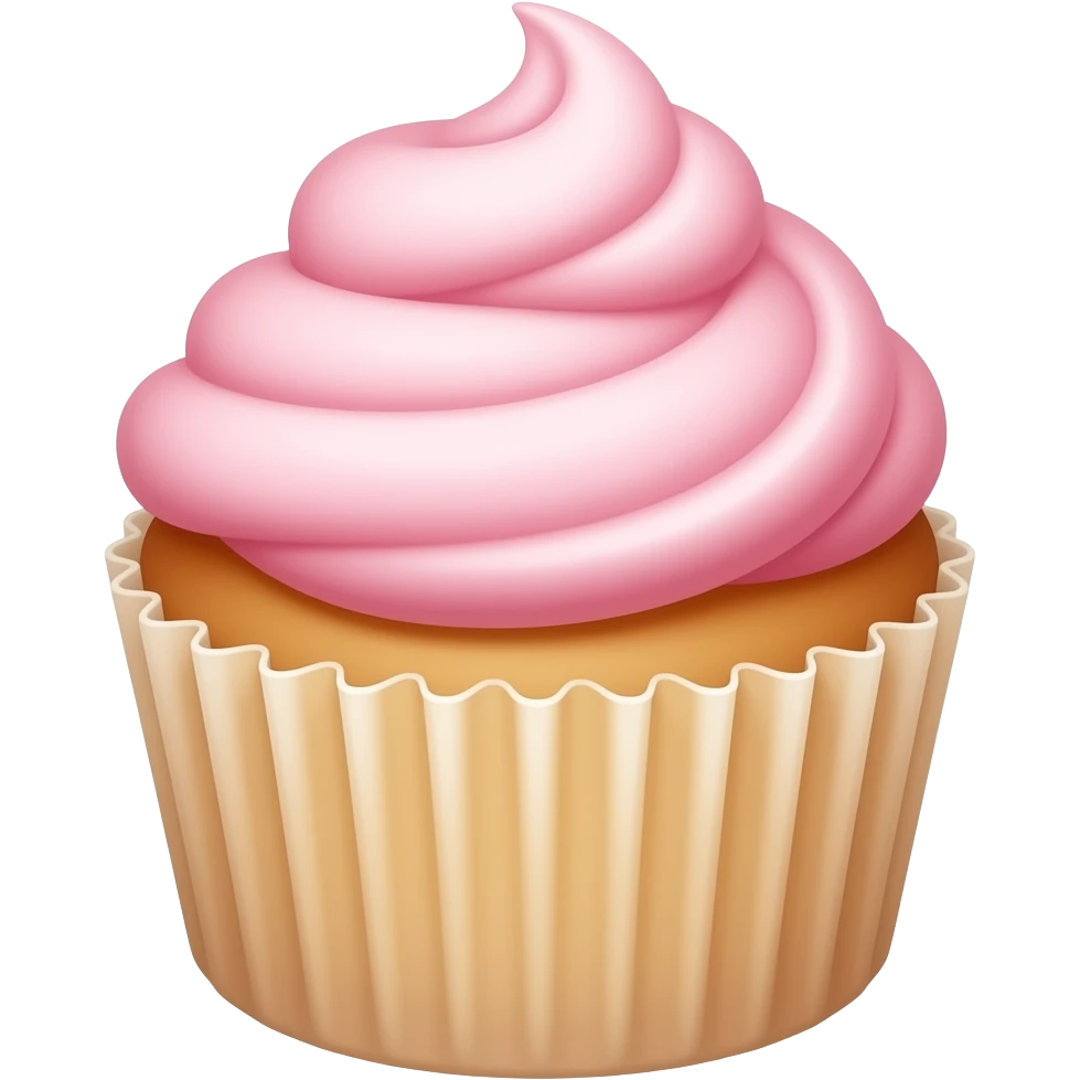 Cupcake with pink icing emoji