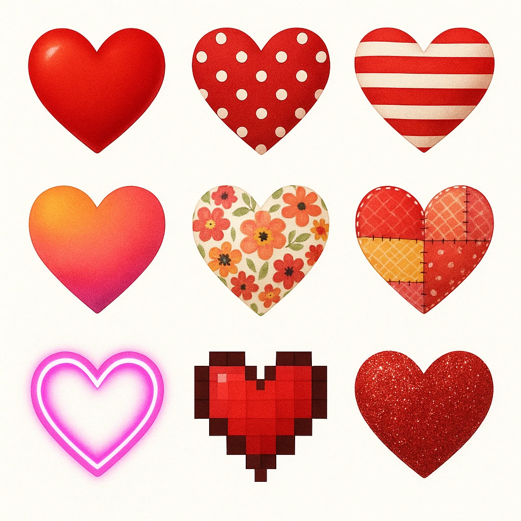 show more heart styles  emoji