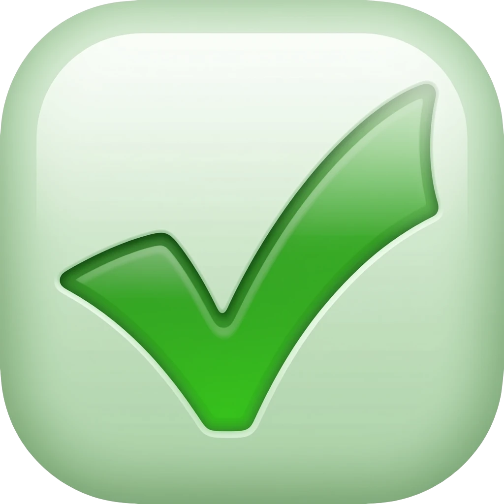 make me a iphone designed emoji of a green sign emoji