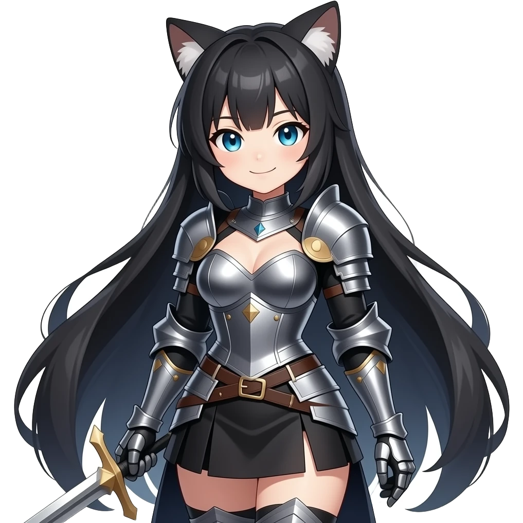 Anthro Dark Anime Knight Lady Woman In Sexy Dress Dress And Skirt shiny eyes smirking emoji