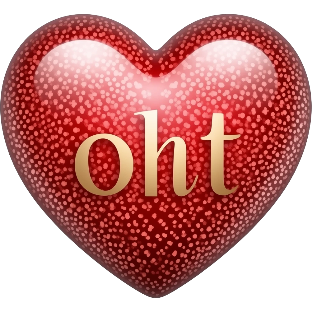Romantic reddish-golden warm-colored sparkling Valentines emoji