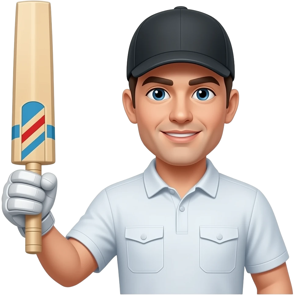 cricket umpire with out signal emoji