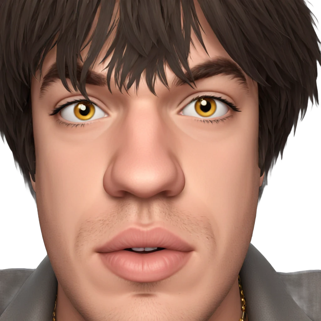 male portrait with jewelry emoji