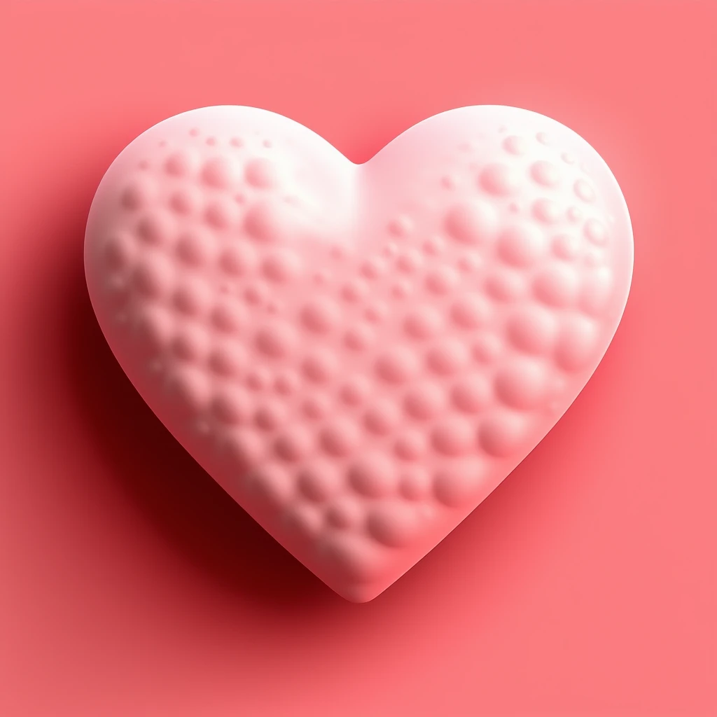 heart with a bubble texture emoji