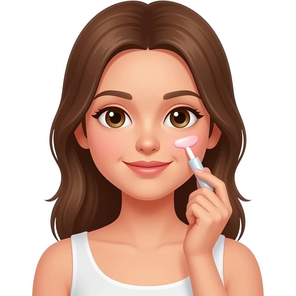 Girl using a skincare product emoji