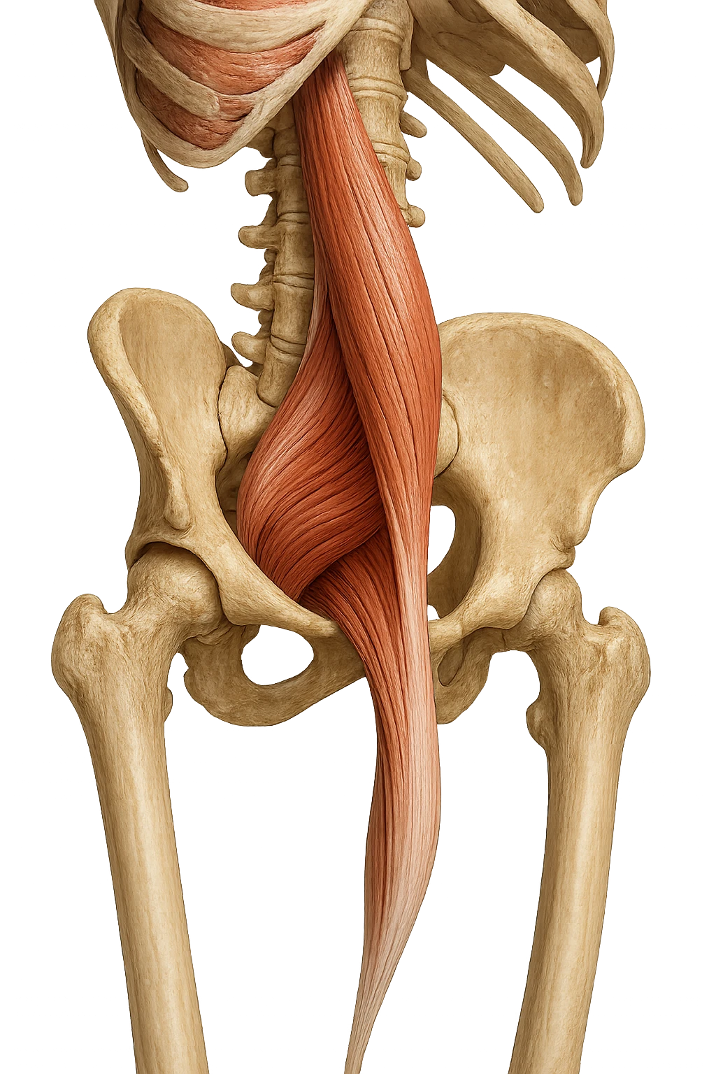 ILEOPSOAS DI UN CORPO UMANO ANATOMICO REALISTICO, iperrealistico 4k emoji
