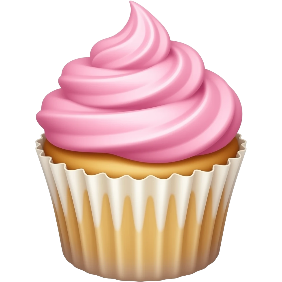 Cupcake with pink icing emoji