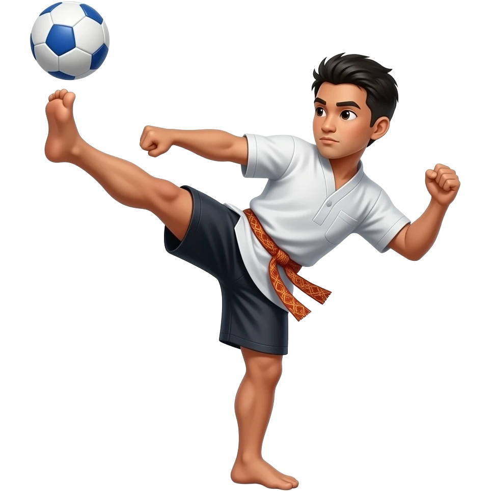 roll spike kick takraw action emoji