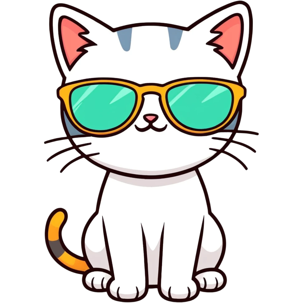 Cat with sunglasses emoji