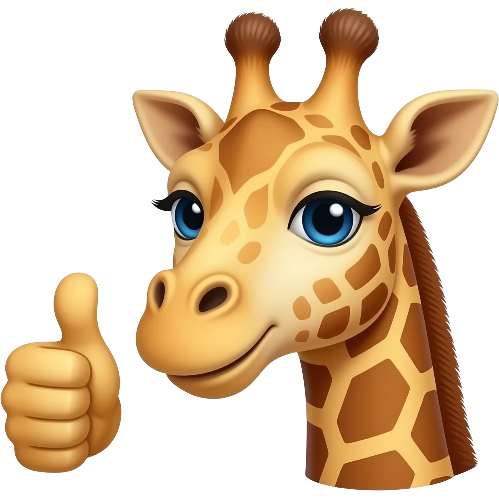 Giraffe Kopf Daumen hoch emoji