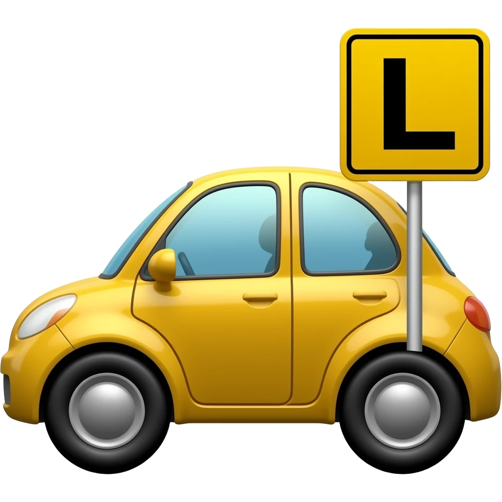 learner car 3d emoji