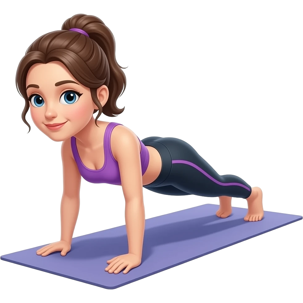 women doing plank emoji