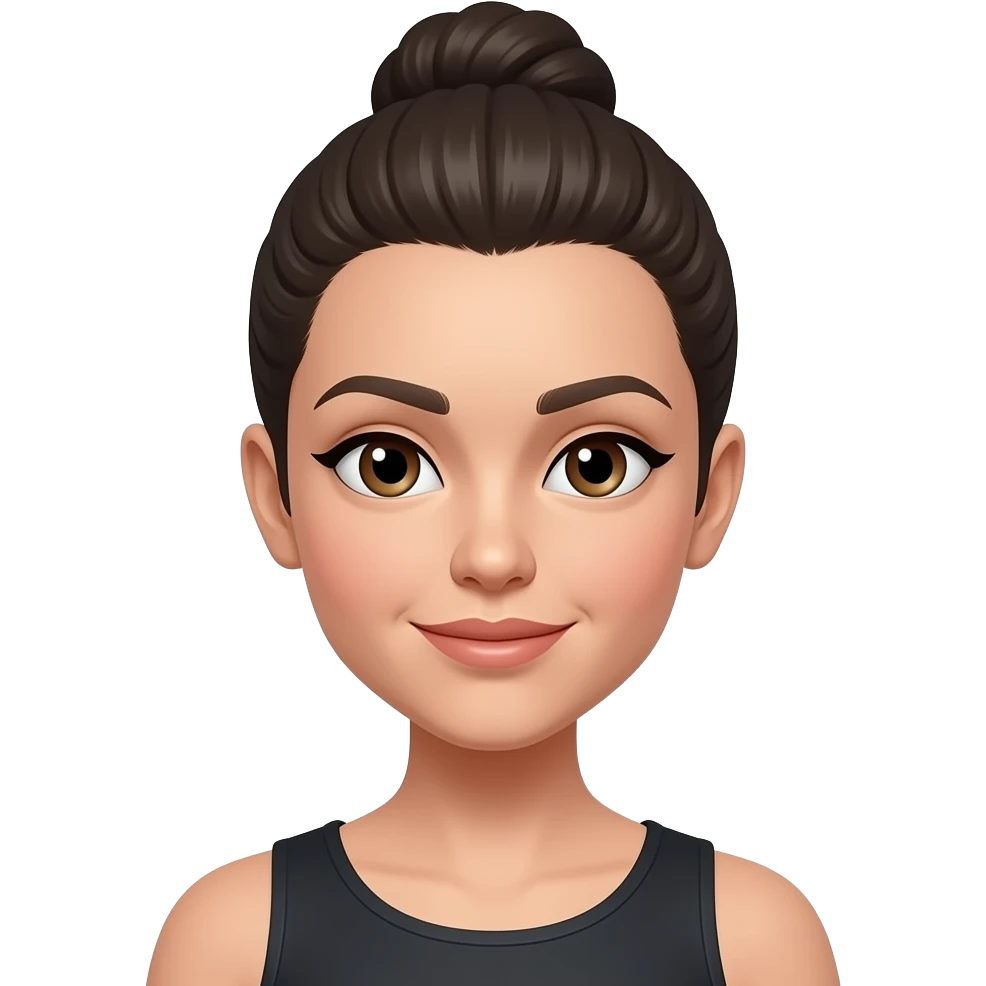 Woman with an updo hair style emoji