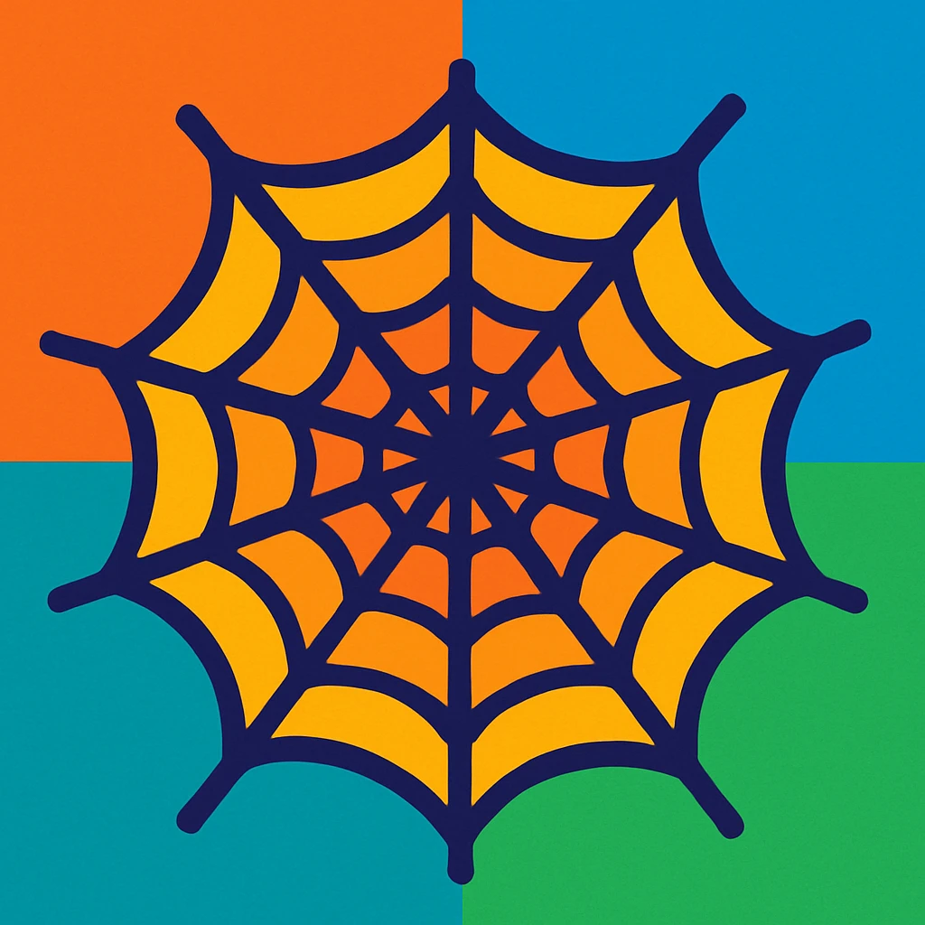 A spider web emoji