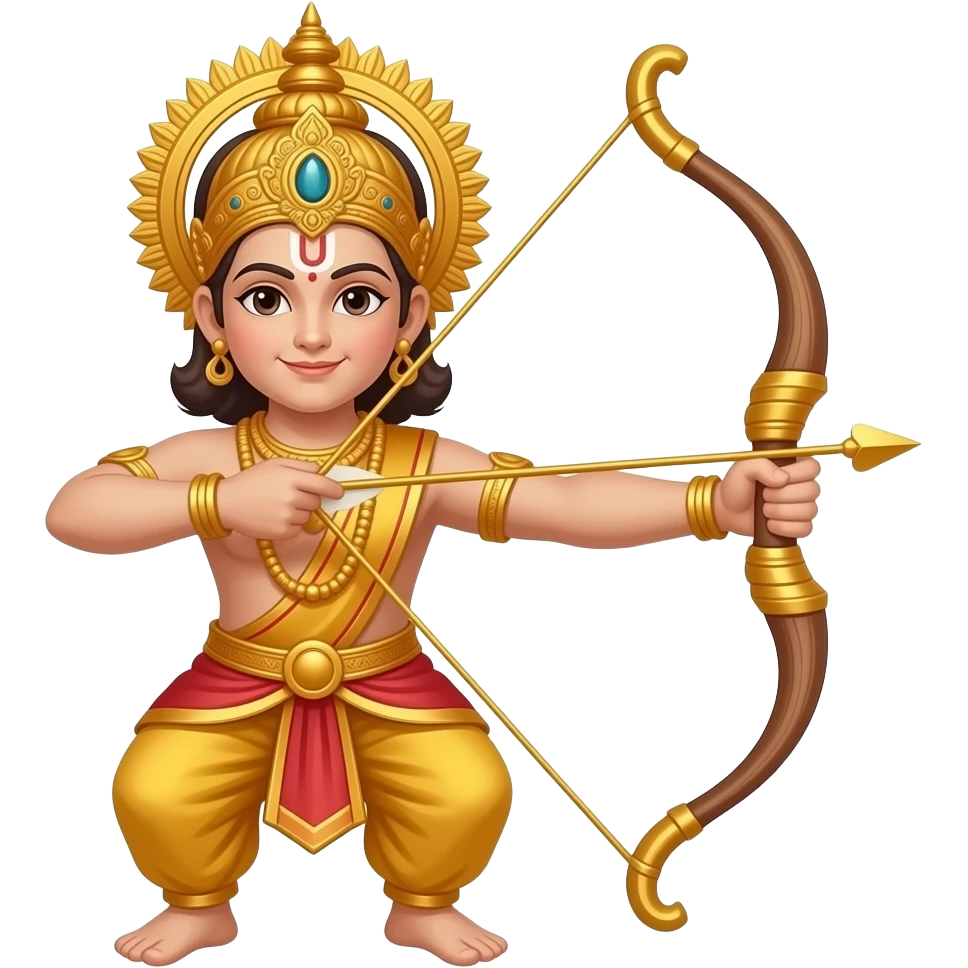 divine sringam Bow emoji facing towords right side with gold no girl emoji
