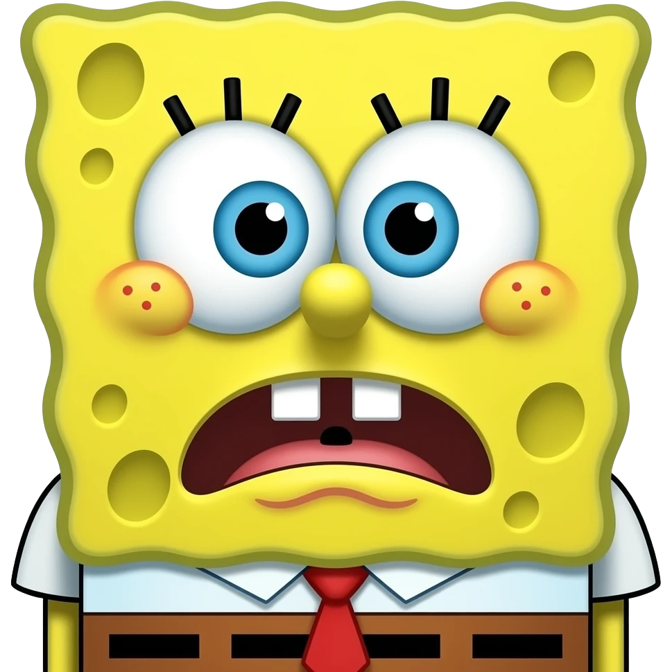 meme de medo esponja emoji