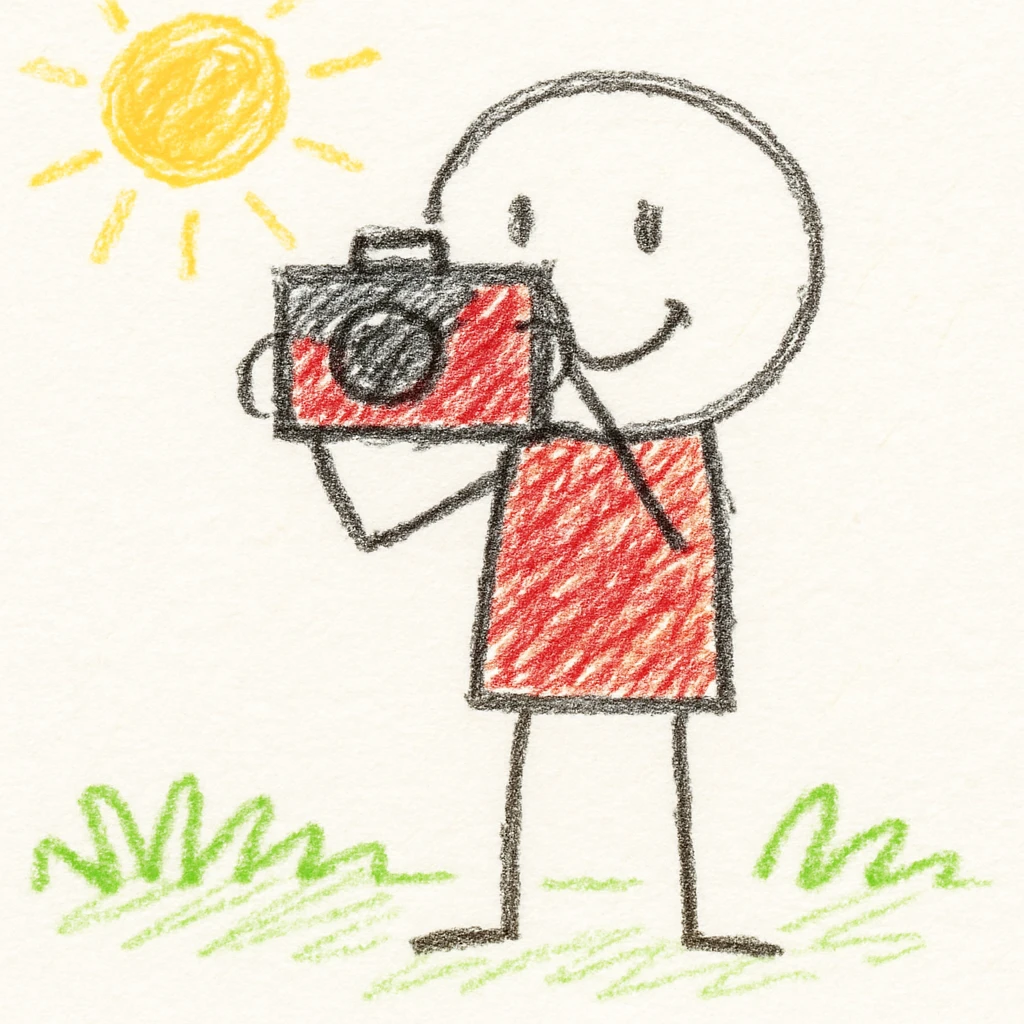 man taking a photo, simple background emoji