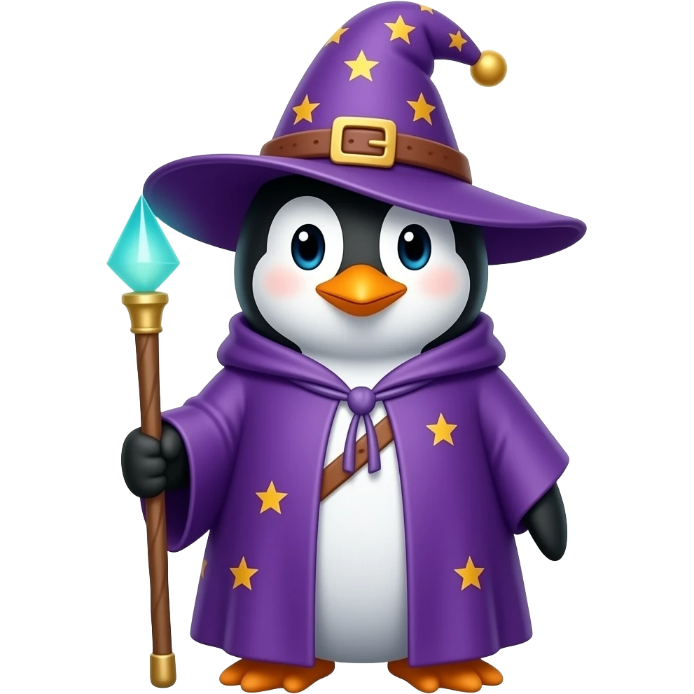 Penguin Wizard emoji