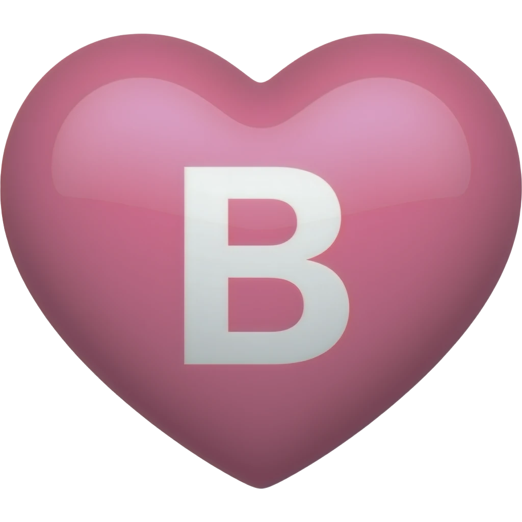 I like this emoji make small like other emoji ♥️ with B inside in middle emoji