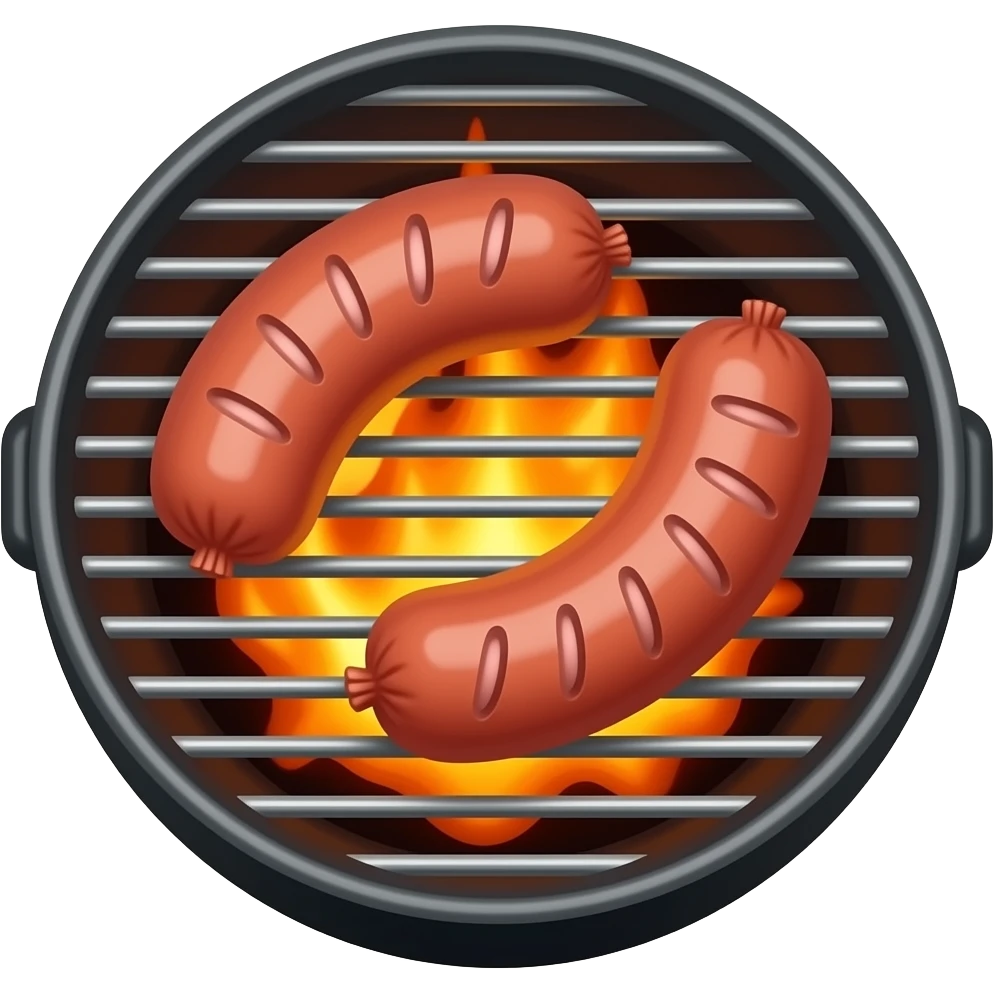 sausage on grill emoji