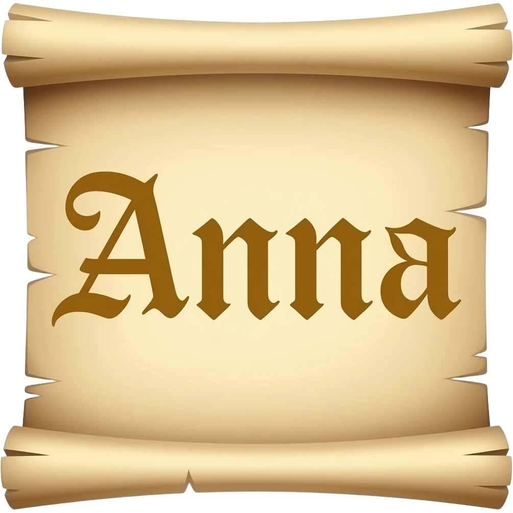 GOLD LETTERING ANNA MANUSCRIPT emoji