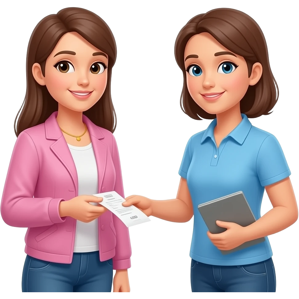 a woman gets a receipt in the shop emoji