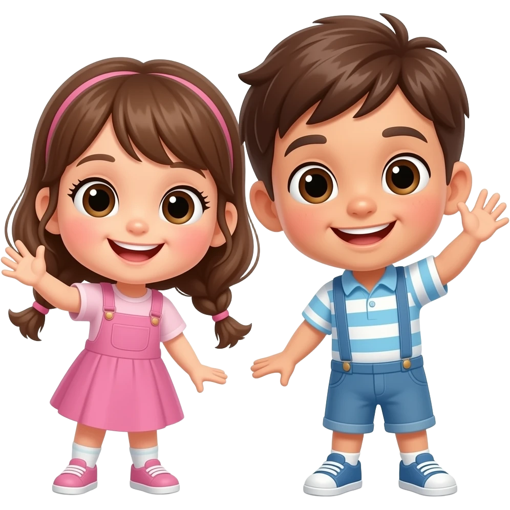 kids playing out emoji