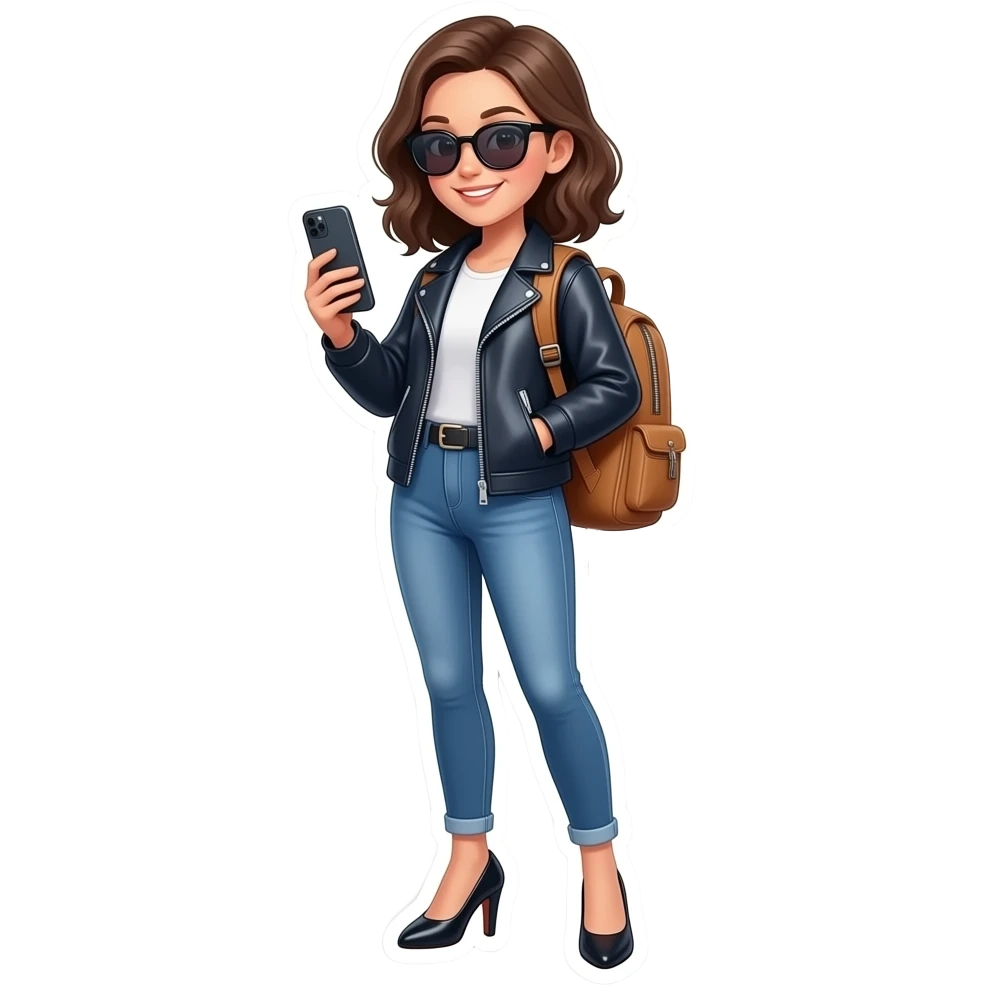It girl stickers emoji