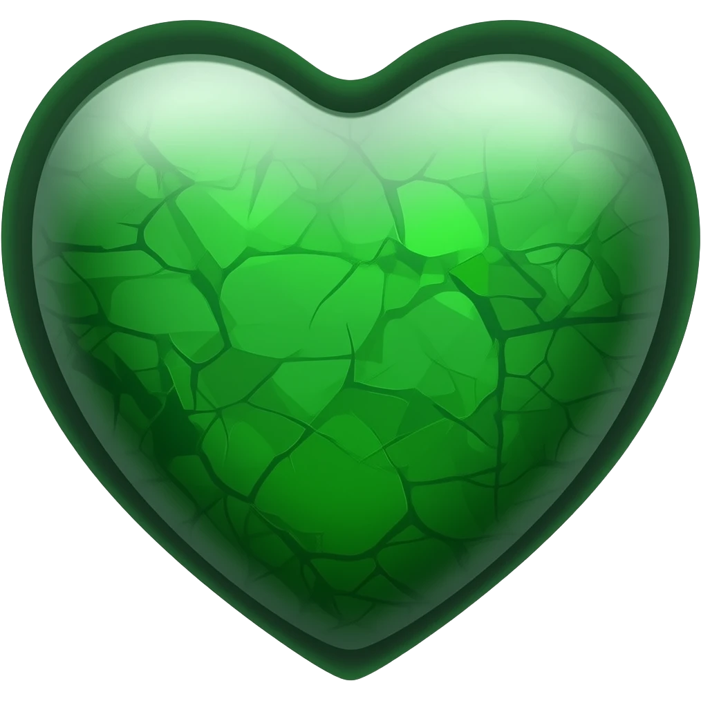 Dark stunning green heart emoji