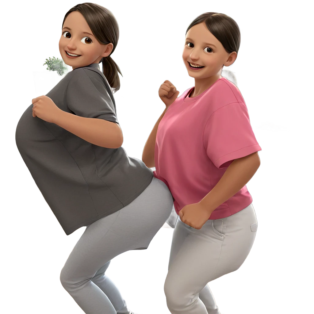 smiling girls indoors by window emoji