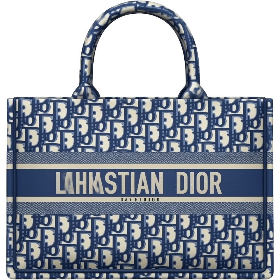 blue dior tote bag emoji