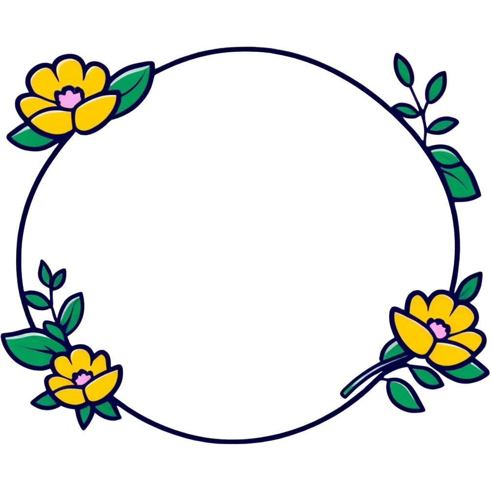 welcome banner with flowers emoji