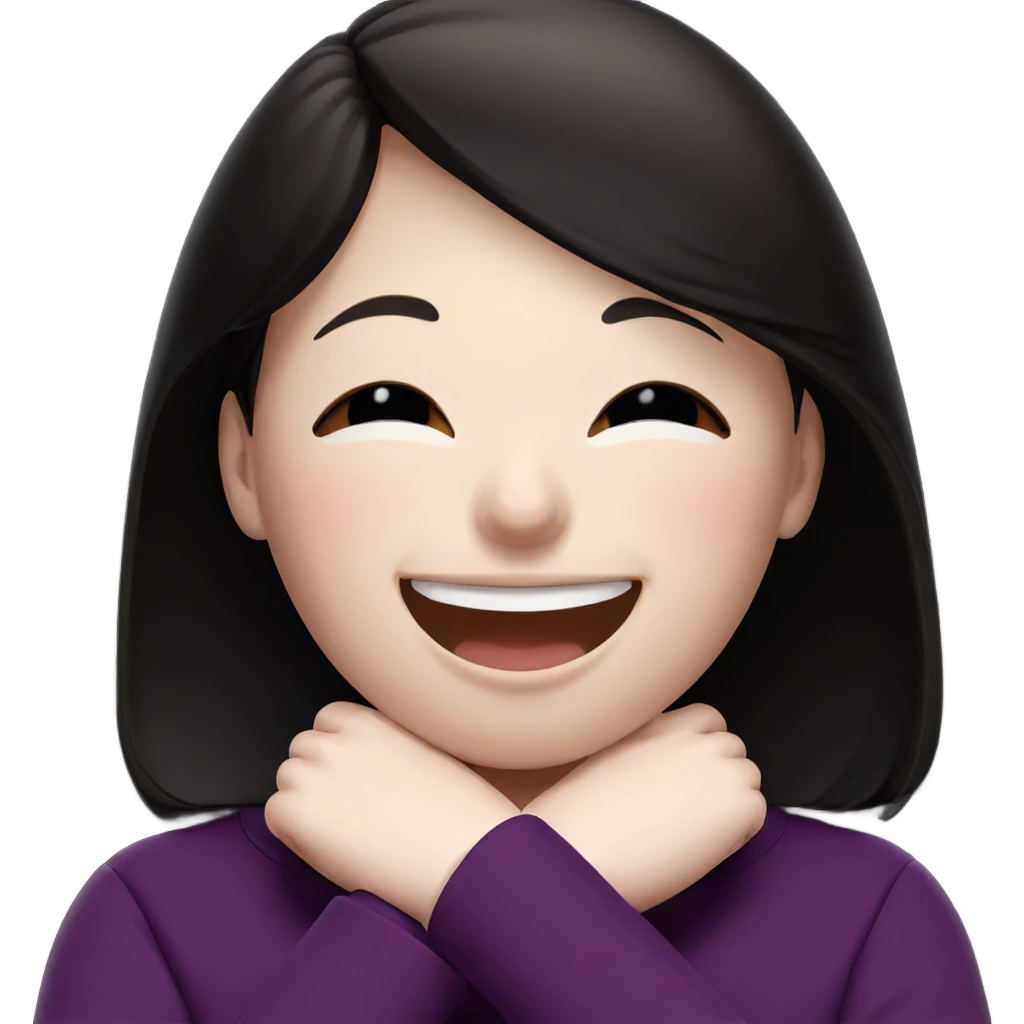 smiling girl with closed eyes emoji