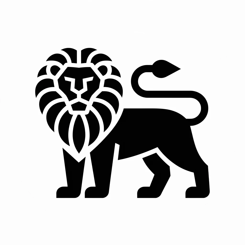 Lion icon black silhouette emoji