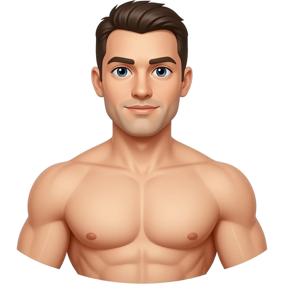 Muscular marshmallow man emoji