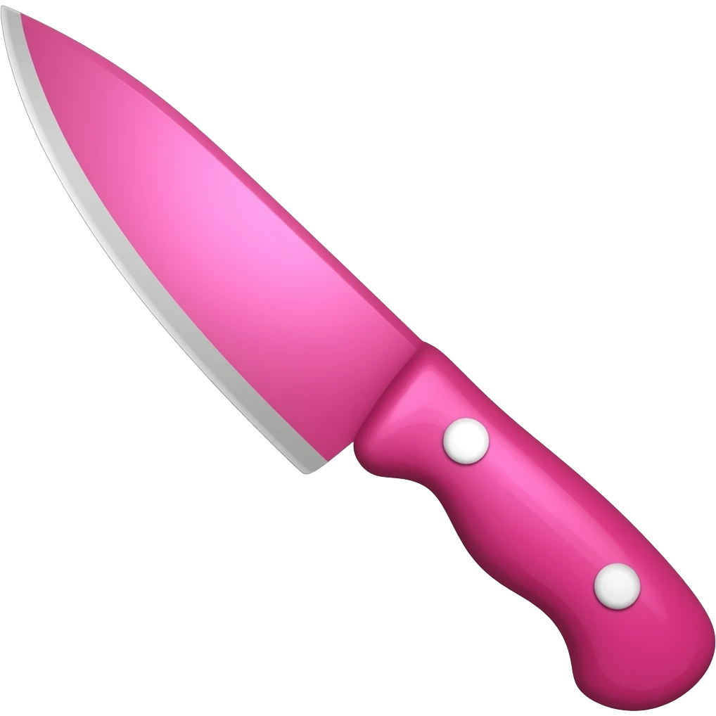 Cute pink knife emoji