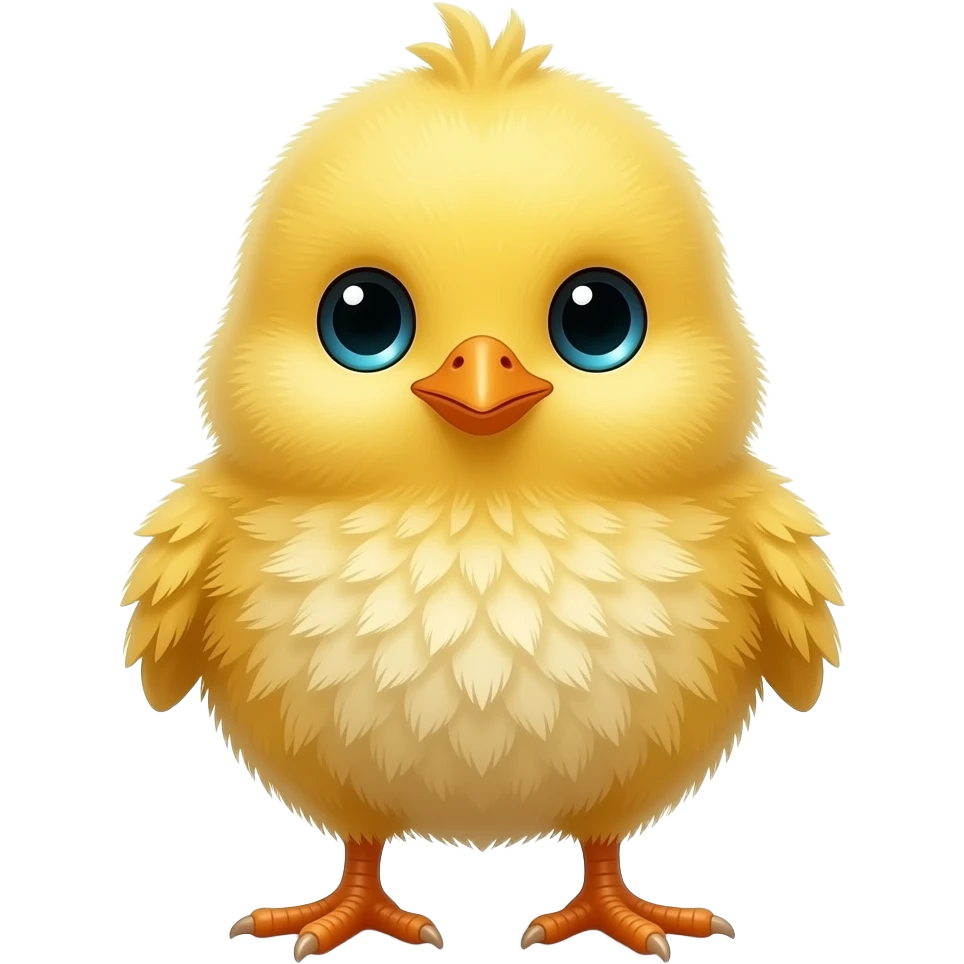 Эмодзи жёлтый пушистый маленький цыплёночек emoji