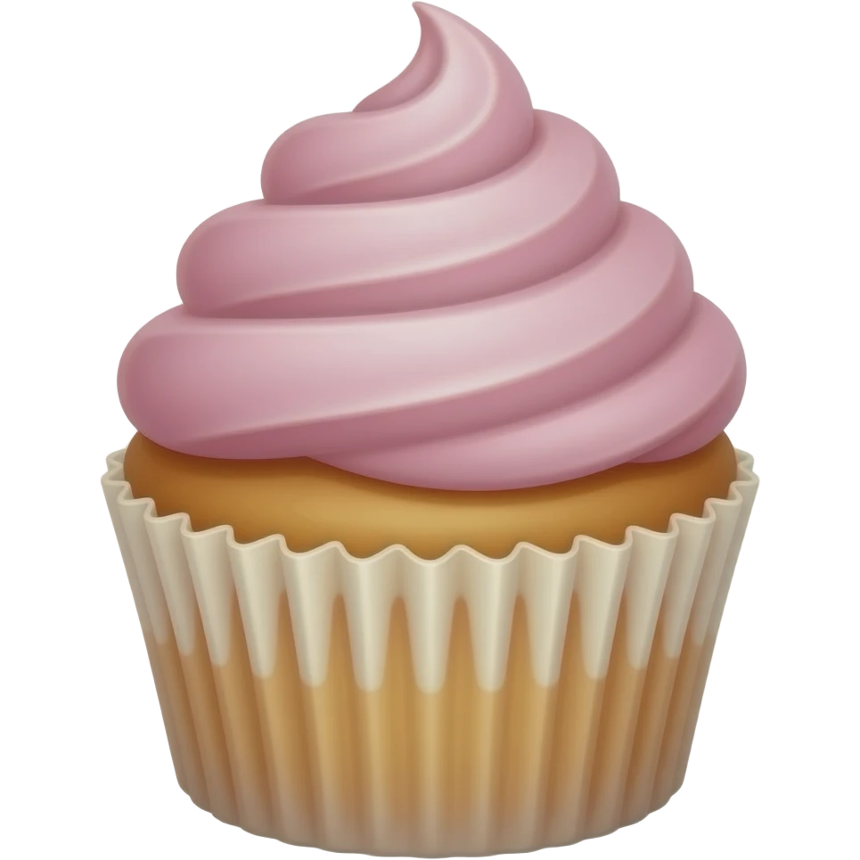 Cupcake with pink icing emoji