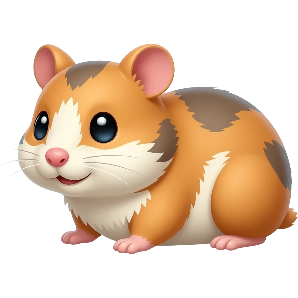 Cartoon hamster on fours emoji