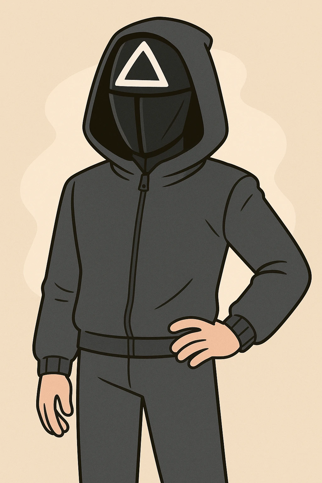 Squid Game Front Man, playful cartoon style emoji