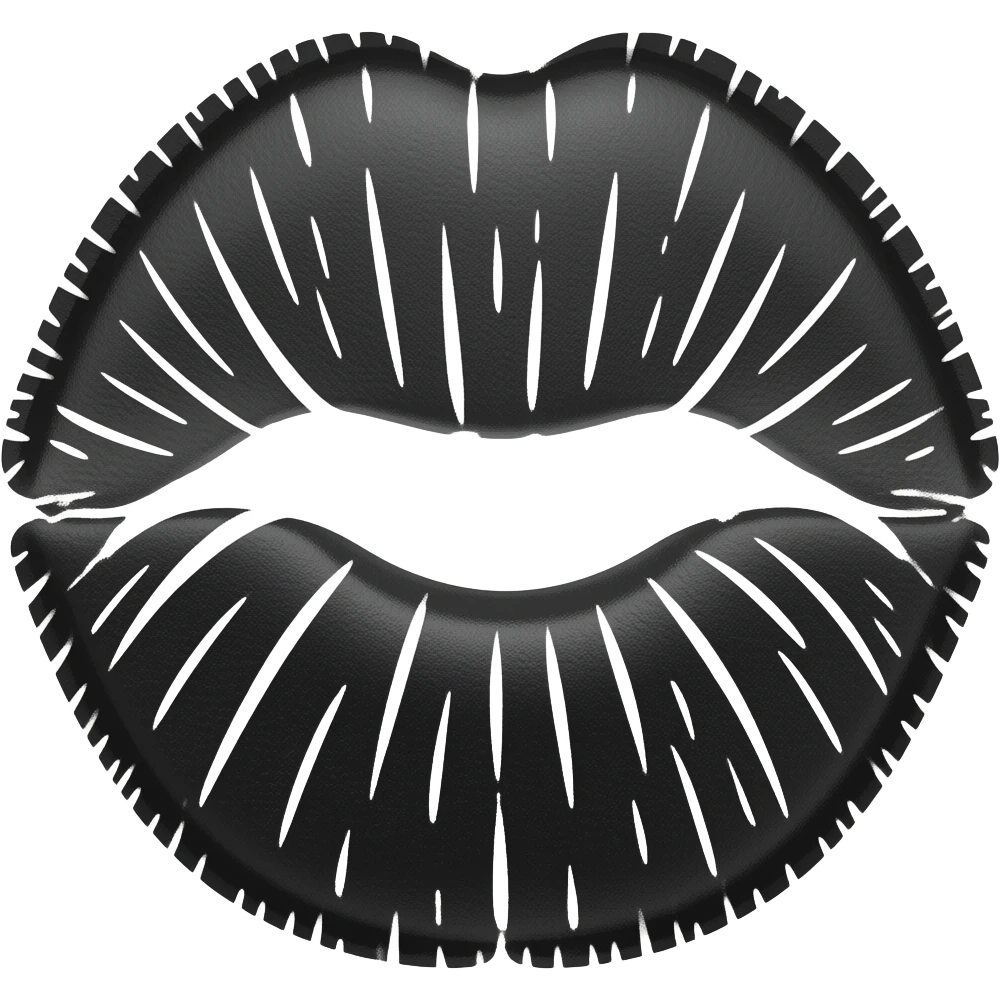 make this 💋 but in black emoji