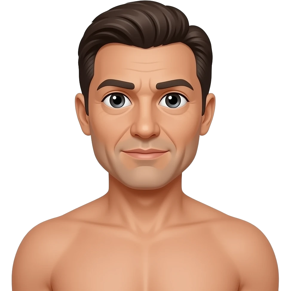 Male nudist middle aged  body emoji