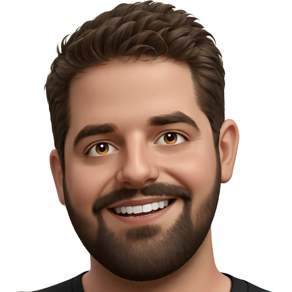 smiling male portrait with beard emoji