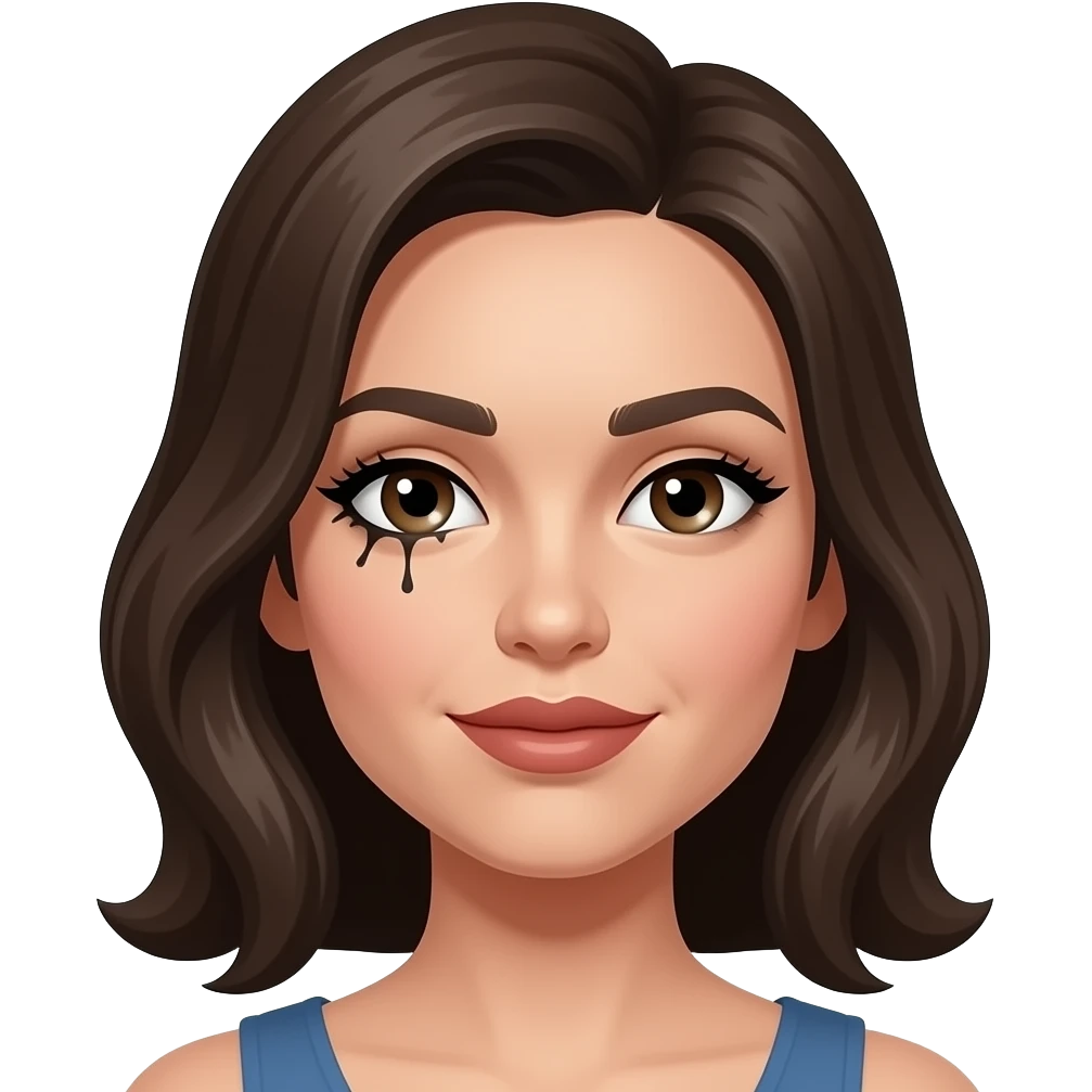 woman mascara ruined and lipstick smudged emoji