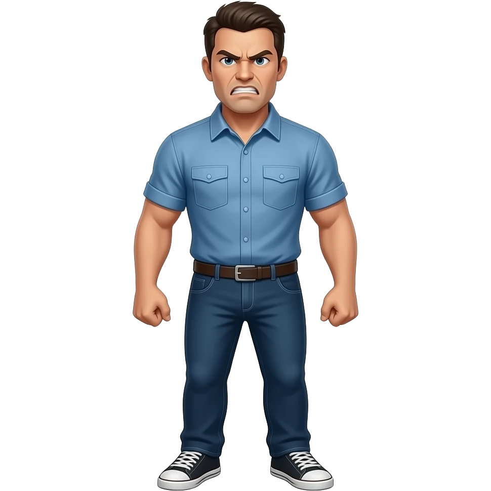 Homme Corp complet énervé et en colère emoji