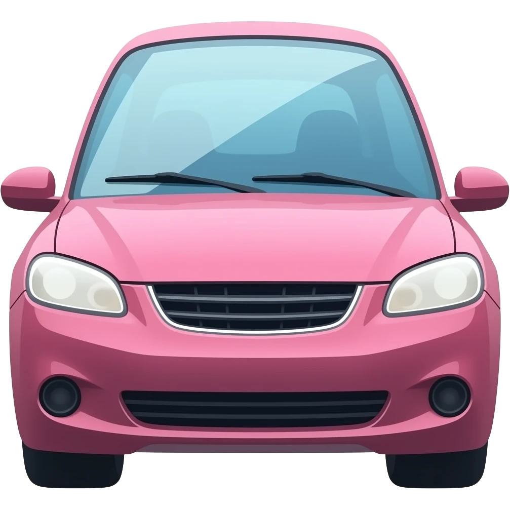 pink car emoji