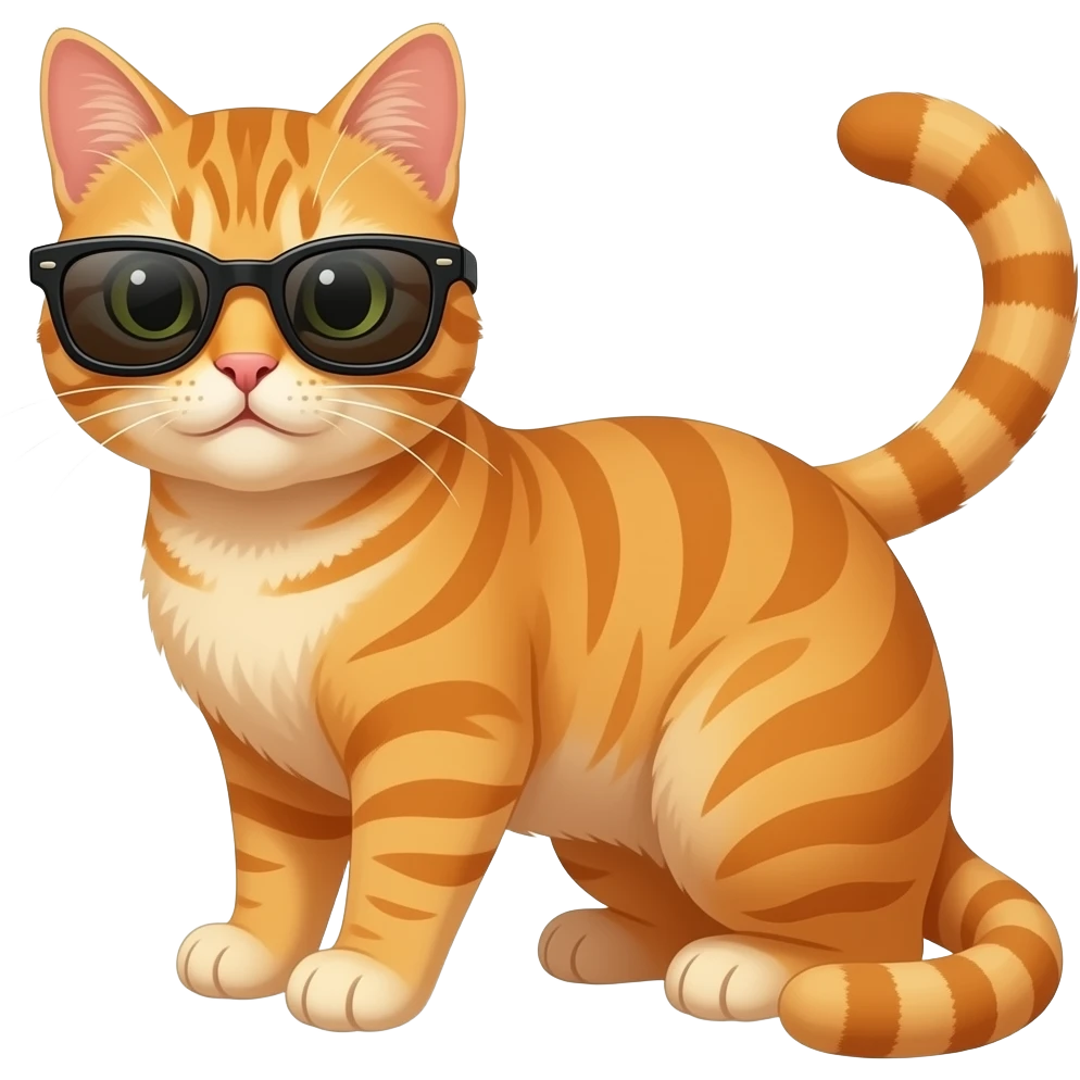 Cat wearing sunglasses emoji