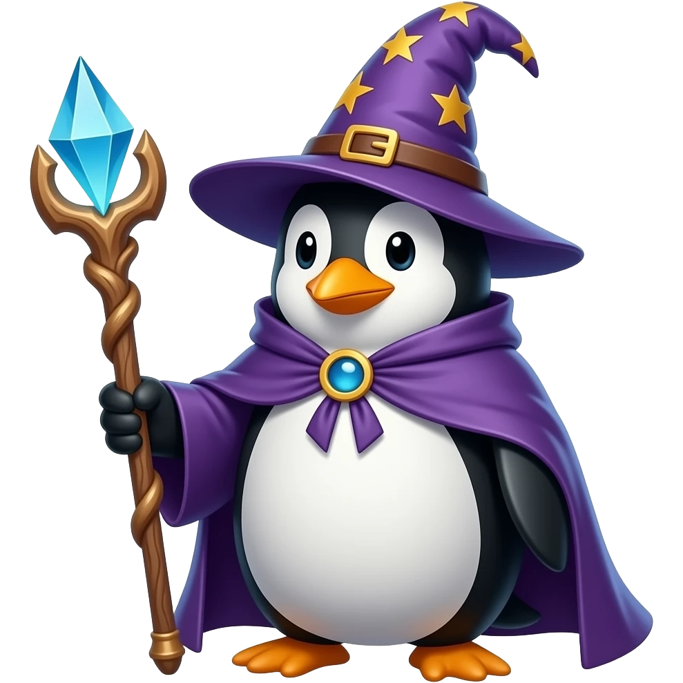 Penguin Wizard emoji
