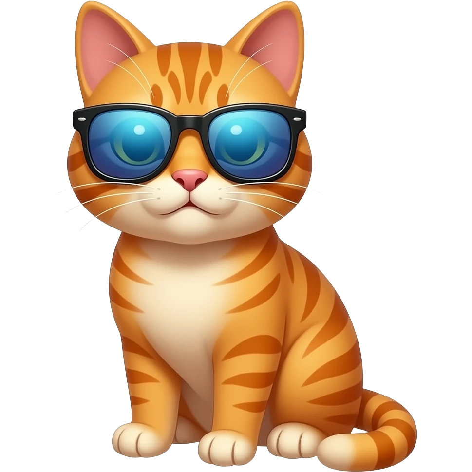 Cat wearing sunglasses emoji