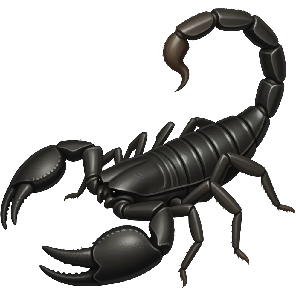 Deadly black scorpion emoji